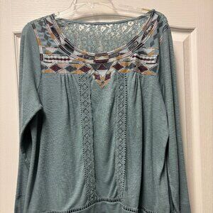 Knox Rose Embroidered Women's Top XXL